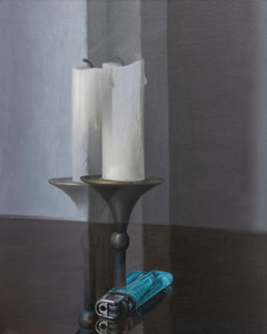 Künstler: Fabian Seemann - Ausgeblasene Kerze und Feuerzeug