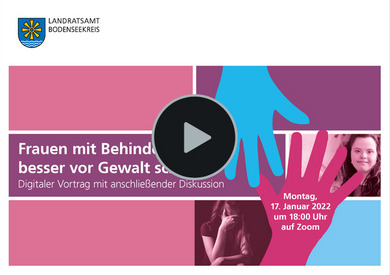 Link zum Video "Frauen mit Behinderung besser vor Gewalt schützen" (Länge: ca. 90 Min.)
