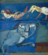 Wolfgang Henning: Katze und Vögel, 2005, © VG Bild-Kunst, Bonn 2025, Foto: © Archiv Henning