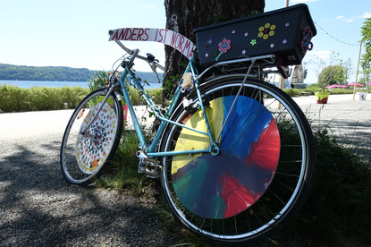 Ausstellungstück "Fahrrad" der Liebenau auf der Landesgartenschau