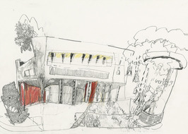 Haus Le Corbusier, 2019, Grafit- und Farbstift auf Papier