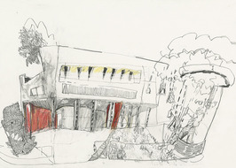 Haus Le Corbusier, 2019, Grafit- und Farbstift auf Papier