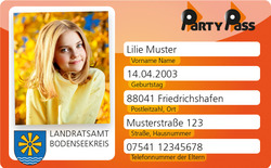 Mustervorlage Partypass