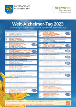 Plakat zum Welt-Alzheimer-Tag 2023