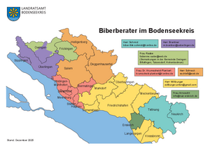 Karte: Zuständigkeit der Biberberater