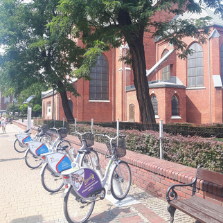 Fahrradverleih in der Stadt