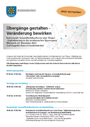 Infoflyer Gesundheitskonferenz Bodenseekreis 2023