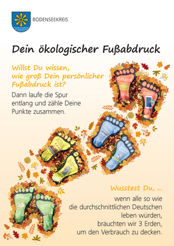 Plakat ökologischer Fußabdruck