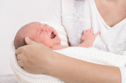 Schreiendes Neugeborenes Weinendes Baby