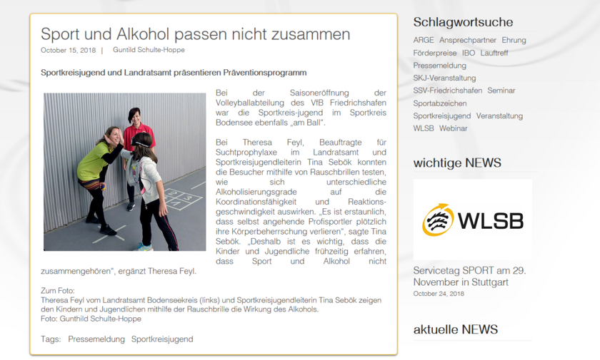 Bericht: Sport und Alkohol passen nicht zusammen.