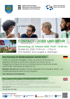 Plakat zur Berufsmesse "CONTACT - Jobs & mehr"