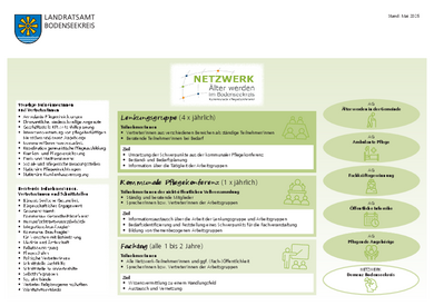 Grafik: Organigramm des Netzwerks Älter werden im Bodenseekreis