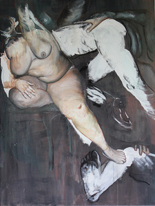 nichts verschwindet, 2019, Mixmedia auf Nessel