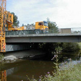 Unterhaltungsarbeiten an einer Brücke