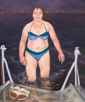 Wiebke Mertens - Dagmar (bikini butch), 2021, Öl/Leinwand