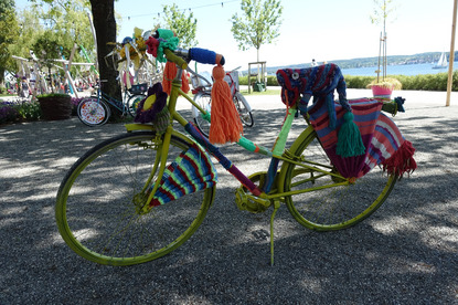 Ausstellungsstück "Fahrrad" der Liebenau auf der Landesgartenschau