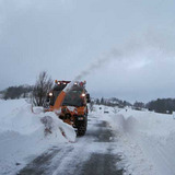 Schneepflug im Einsatz